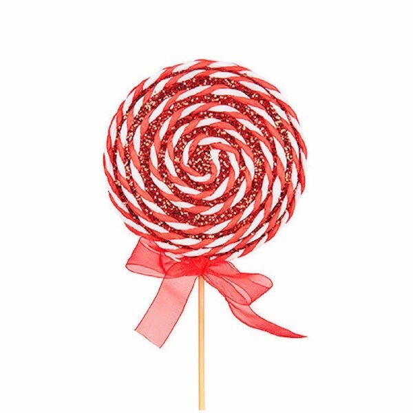 Red/White Candy Cane Lollypop 17cm