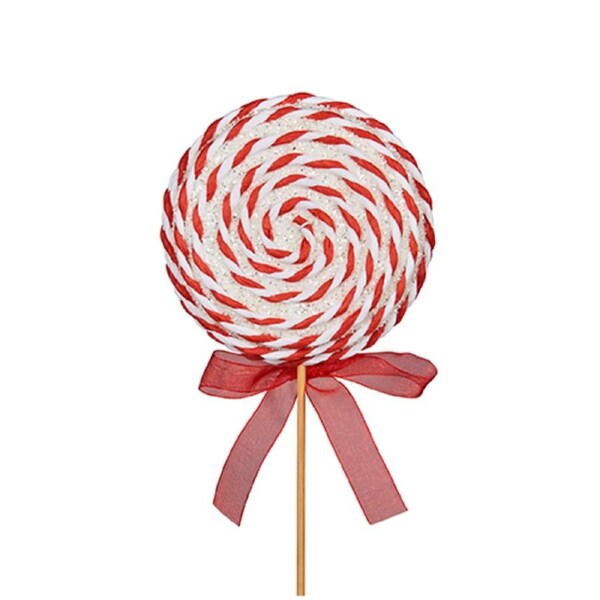White/Red Candy Cane Lollypop 17cm