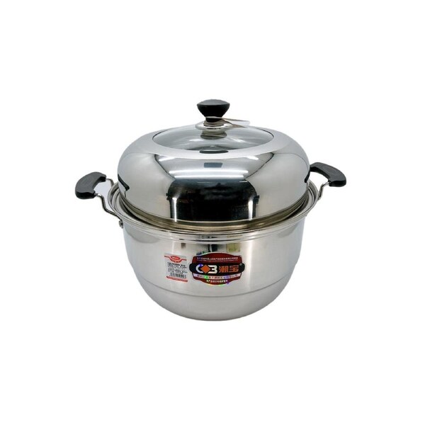 ChaoBao Euro Steamer 2-Layer Stainless Steel Steaming Fish Pot 34cm
