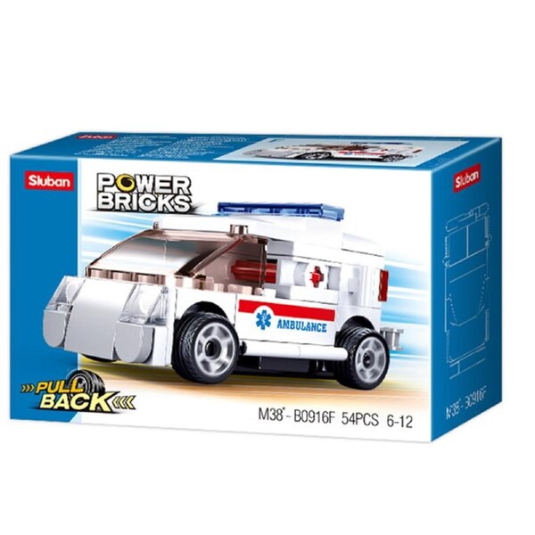 Sluban Ambulance M38-B0916F 54 peices building blcoks
