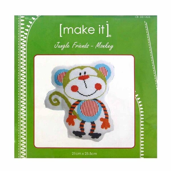 Make It Cross Stitch Jungle Friends Monkey Kit X Stitch