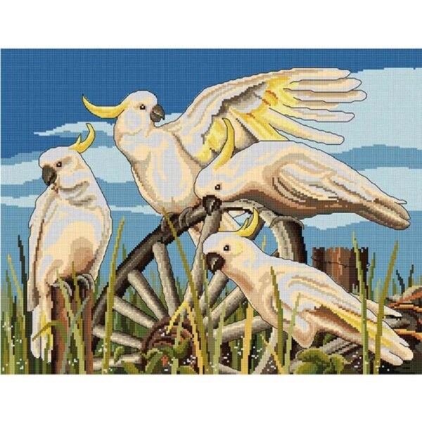 Country Threads X Cross Stitch Counted Kit Cartwheel Cockatoo