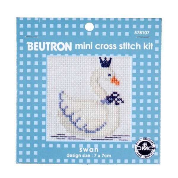 Beutron Cross Stitch Kit For Beginner Swan 7x7cm