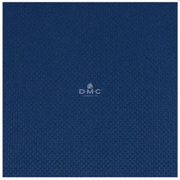 DMC Cross X Stitch Aida Cloth Navy 14ct Size 38x45cm Fabric Precut