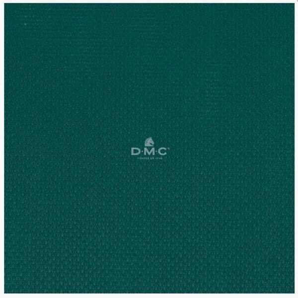 DMC Cross X Stitch Aida Cloth Green 14ct Size 38x45cm Fabric Precut