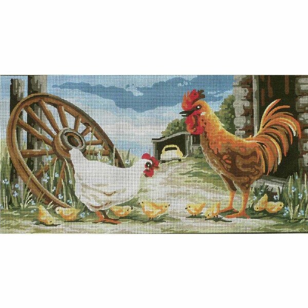 Country Threads Tapestry Printed Country Farmyard 1 Canvas