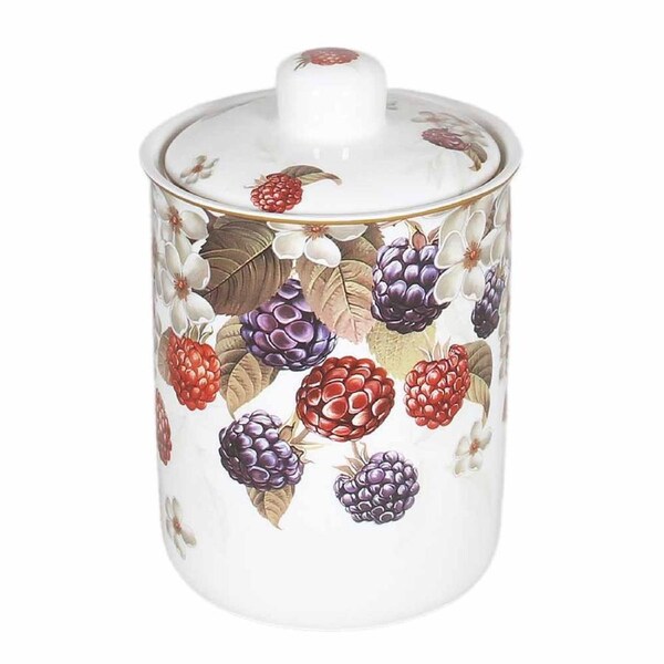 Elegant Kitchen Dining Wild Berry Single Canister