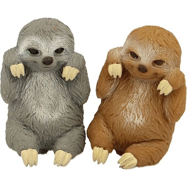 2x Fumfings Novelty Cute Beanie Sloth 8cm Animal Stretchy Toys Kids/Children 0m+
