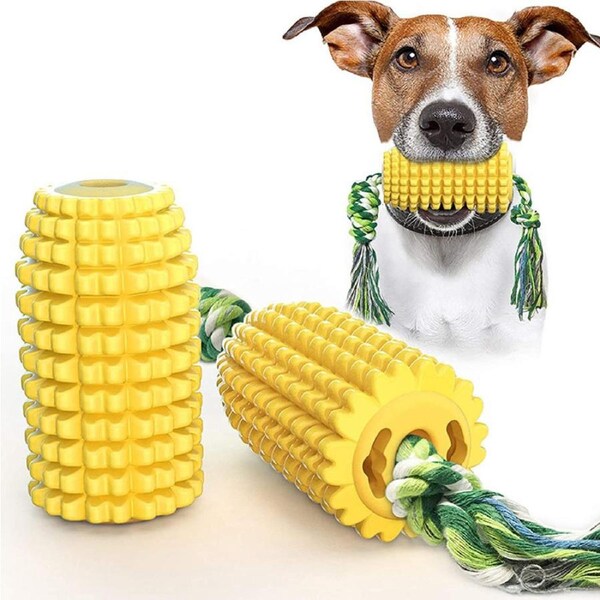 Catzon 1Piece Dog Chew Toys Puppy Toothbrush Clean Teeth Interactive Corn Toys for Aggressive Chewing Dog Toys