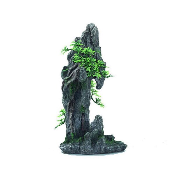 Catzon Aquarium Mountain View Stone Ornament Tree Rock Cave Fish Tank Decoration-125l