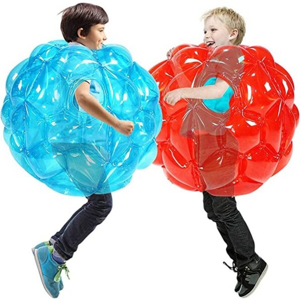 Catzon Inflatable Bubble Balls for Kids 2 Pack Inflatable Buddy Bumper Balls Sumo Game-BlueRed