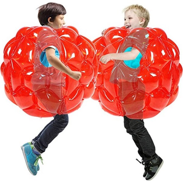 Catzon Inflatable Bubble Balls for Kids 2 Pack Inflatable Buddy Bumper Balls Sumo Game-Red