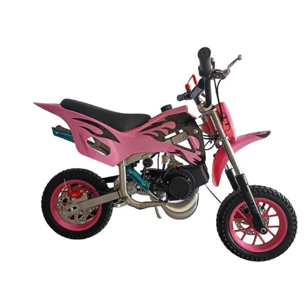 MINI MOTOR DIRT BIKE KIDS POCKET 2 STROKE MOTORBIKE ATV TWIN EXHAUST TIP TOYS 49CC [PINK]