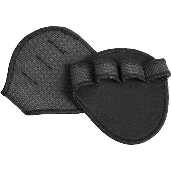 Catzon Neoprene Half Finger Gloves Grip Pad Weightlifting Gym Workout Breathable Gloves-Black