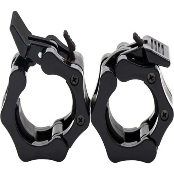 Catzon Pair of Olympic Barbell Clip Professional Barbell Plate Lock Collar Clip for 5CM Lever-Black
