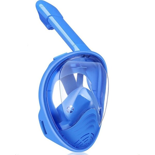 Catzon Kids Snorkel Mask Full Face with Camera Mount 180 Degree Panoramic View Snorkeling Set-Blue