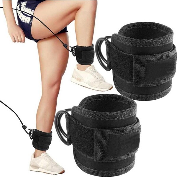Catzon A pair of Ankle Straps for Cable Machines Padded Ankle Cuffs for Legs Hip Workouts