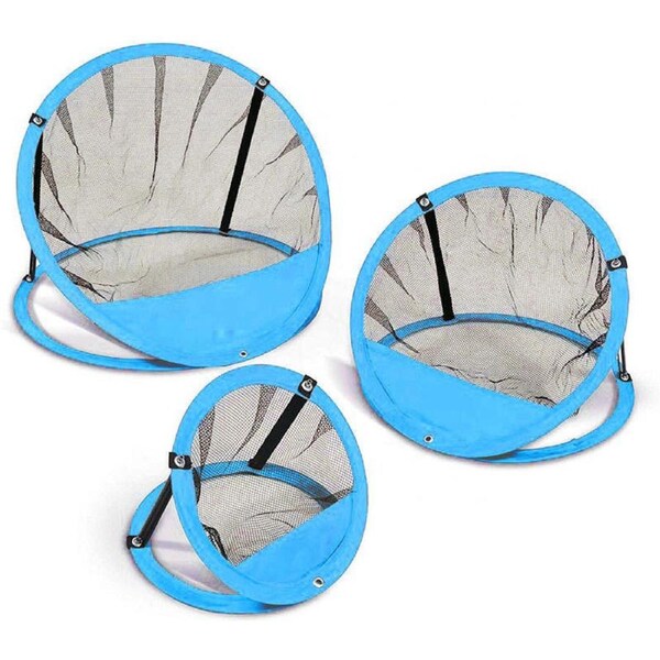 Catzon 3 Piece Golf Chipping Practice Net Target System with Carrying Case-Blue
