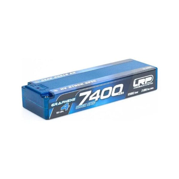 LRP HV Stock Spec GRAPHENE-4 7400mAh Hardcase Battery - 7.6V LiPo - 135C/65C