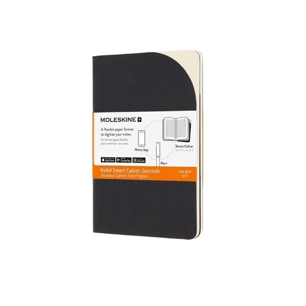 Moleskine Smart Paper Cahier Large Ruled Black (Set of 2)