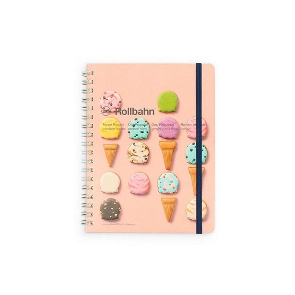 Delfonics ANTOLPO Rollbahn Spiral Bound Notebook Grid Large - Light Pink