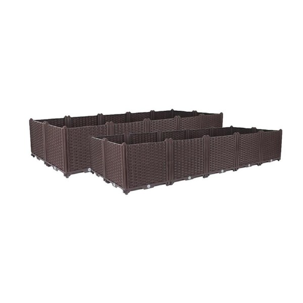 SOGA 2X 200cm Raised Planter Box Vegetable Herb Flower Outdoor Plastic Plants Garden Bed Deepen