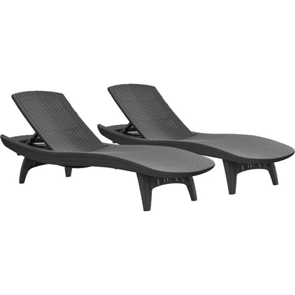 Keter Pacific Sun Loungers - 2 Pack