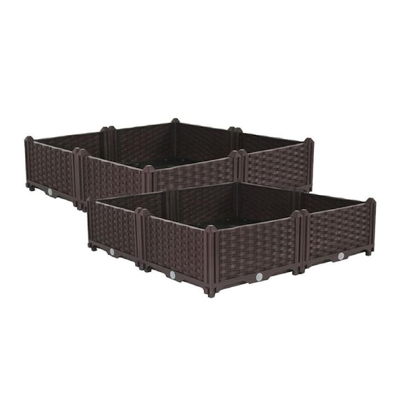 SOGA 2X 80cm Raised Planter Box Vegetable Herb Flower Outdoor Plastic Plants Garden Bed