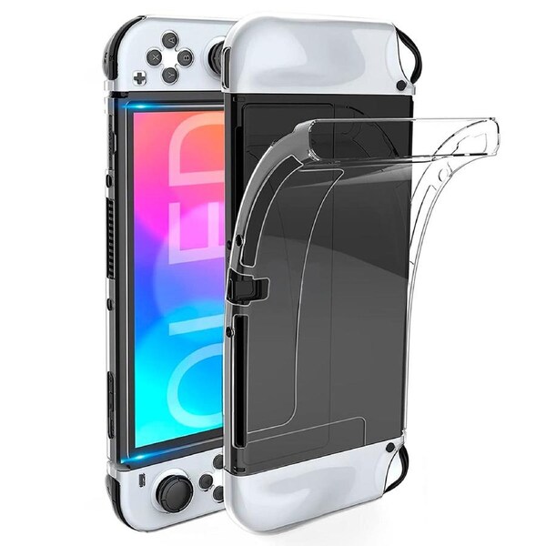 ZUSLAB Nintendo Switch OLED Case, Protective Shock-Absorption TPU Clear Case