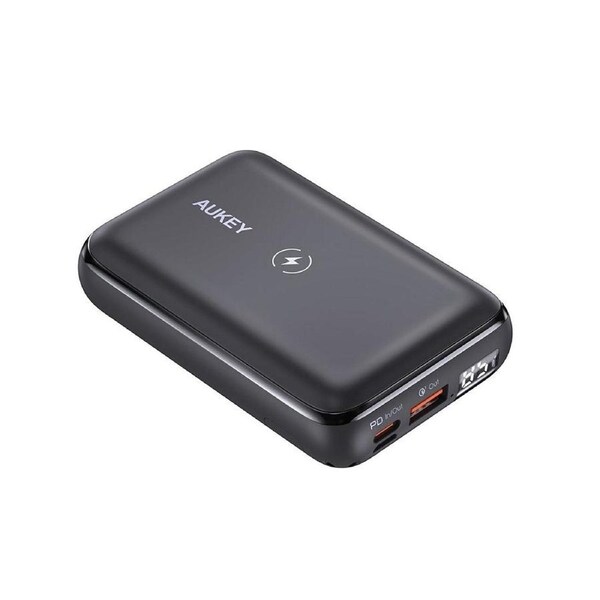 AUKEY Wireless 10000mAh USB-C PD QC3.0 Portable Phone Charger Power Bank Battery