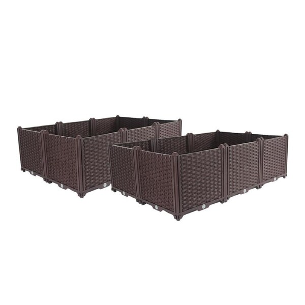 SOGA 2X 120cm Raised Planter Box Vegetable Herb Flower Outdoor Plastic Plants Garden Bed Deepen