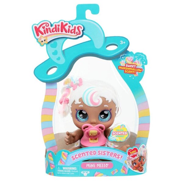 Kindi Scented Baby Sister Mini Mello Doll for Kids/Children 3+ Sweet Marshmallow