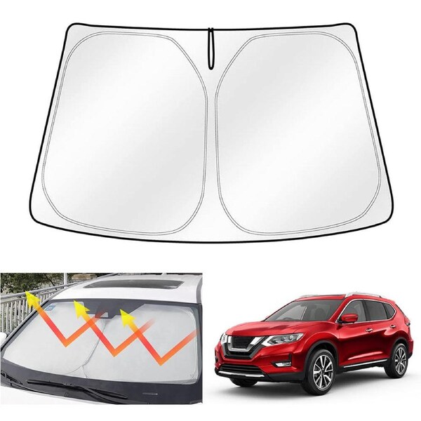 WindScreen Sun Shade for Nissan X-trail 2013-2021 Blocks UV Rays Sun Visor Protector Foldable Sunshade
