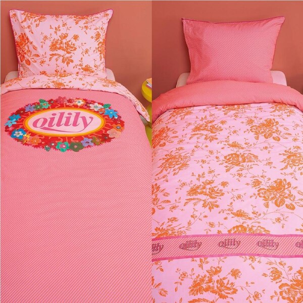 Prom Flowers Pink Cotton Quilt Cover Set Single