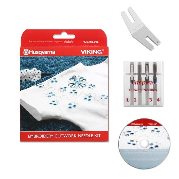 Husqvarna Viking Embroidery Cutwork Needle Kit Cut Out your Embroidery Designs