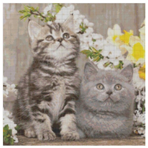 Gwen St Designs Cross Stitch Pattern Molly and Clair Kittens X Stitch