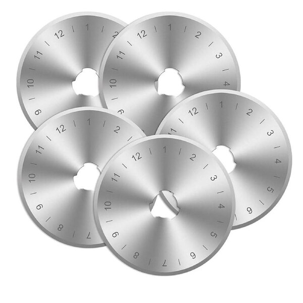 Sew Better Set 5 Rotary Cutting Blades 45mm Fits All Brands Olpha Clover Truecut Kai Fiskars