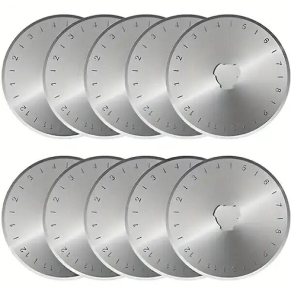 Set of 10 Rotary Cutting Blades 45mm Fits All Brands Olpha Clover Truecut Kai