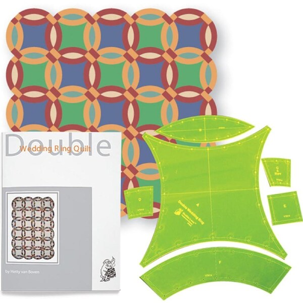 Quilting Patchwork Sewing Template Double Wedding Ring with Booklet Matildas Own