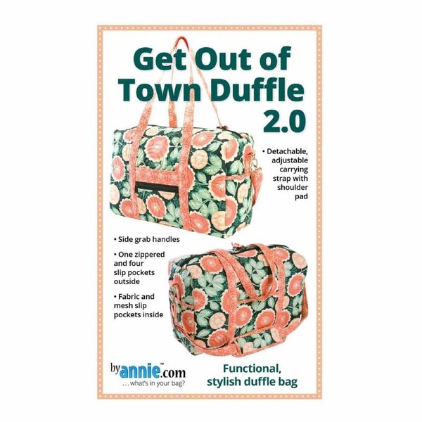 Quilting Sewing By Annie Pattern Get Out of Town Duffle Bag