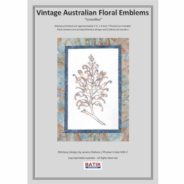Sewing Embroidery Crafting Stitchery Kit Grevillea Inc Batik Fabric