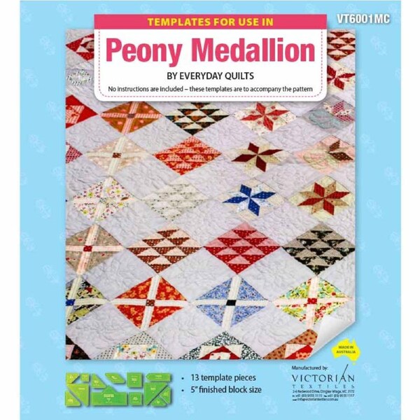 Quilting Patchwork Sewing Template Peony Medallion Matildas Own