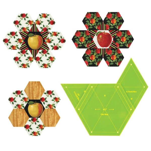 Quilting Patchwork Sewing Template 2.5'' Grandma's Flower Garden Hexagon