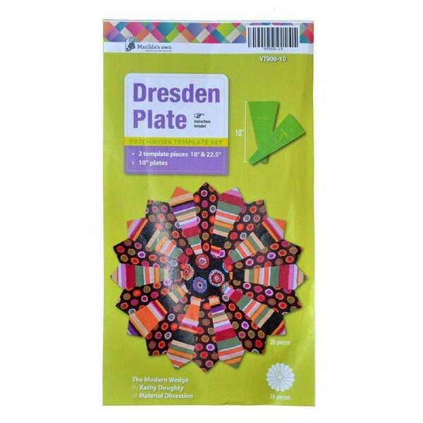 Quilting Patchwork Sewing Template Dresden Plate 10" Matilda's Own