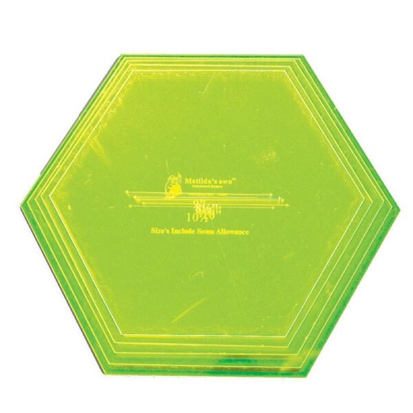 Quilting Patchwork Sewing Template Extra Large Hexagon 8.5-10.5'' Set