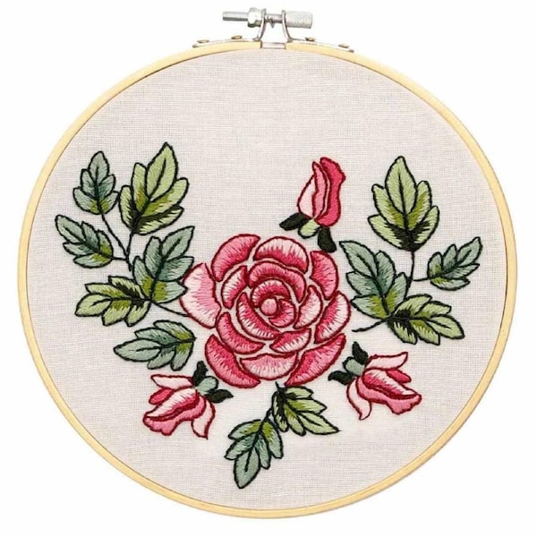 Make It Printed Embroidery Rose Hand Stitching Kit