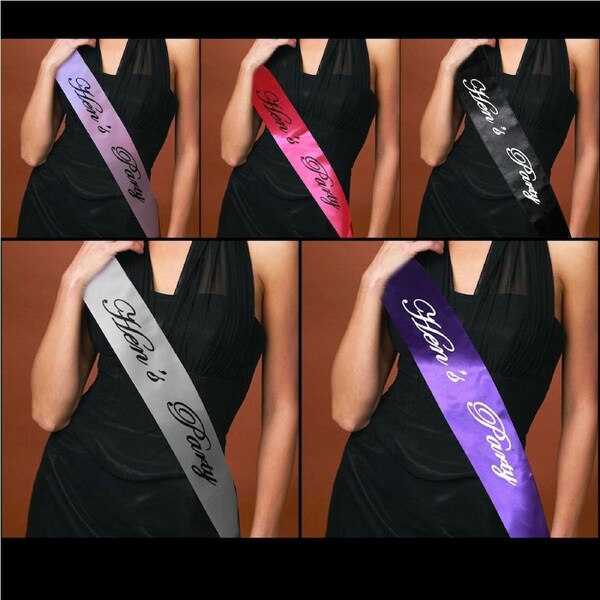 Hens night Bride to Be Bridesmaid Maid of Honour Sash - Pink Fancy Silver / Hen'sParty