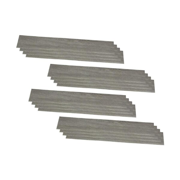 Vinyl Floor Tiles Self Adhesive Flooring Ash Wood Grain 16 Pack 2.3SQM