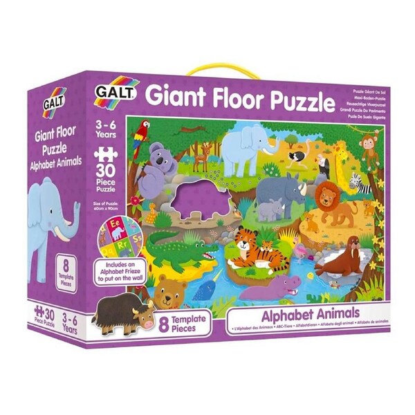 Galt 60 x 90cm Alphabet Animals Zoo Kids/Children Educational Giant Floor Puzzle