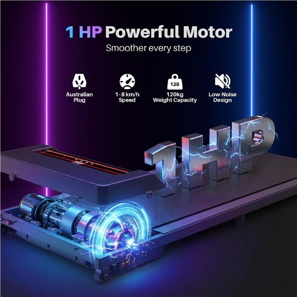 Advwin Walking Pad Treadmill for Small Space, Under Desk Electric Walking Machine Home Office Gym Exercise Fitness Black